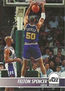 1994 Hoops Utah Jazz Team Night Sheet SGA #NNO Felton Spencer Front