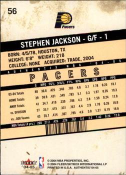 2004-05 Fleer Authentix #56 Stephen Jackson Back