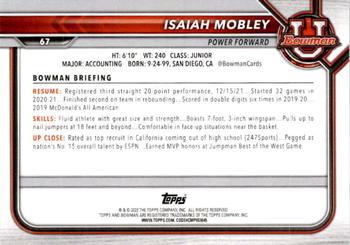 2021-22 Bowman University #67 Isaiah Mobley Back
