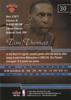 2004-05 Fleer Showcase #30 Tim Thomas Back
