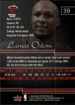 2004-05 Fleer Showcase #39 Lamar Odom Back