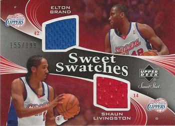 2006-07 Upper Deck Sweet Shot - Sweet Swatches Dual #SSD-BL Elton Brand / Shaun Livingston Front