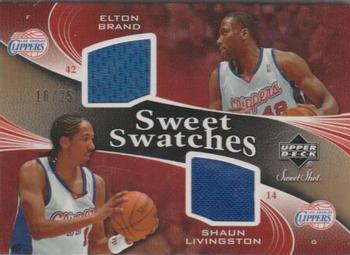 2006-07 Upper Deck Sweet Shot - Sweet Swatches Dual Gold #SSD-BL Elton Brand / Shaun Livingston Front