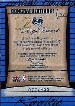 2004-05 Fleer Throwbacks #77 Dwight Howard Back