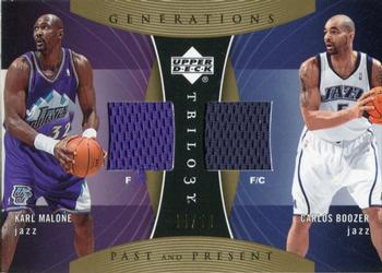 2006-07 Upper Deck Trilogy - Generations Past and Present Memorabilia #PPM-MB Karl Malone / Carlos Boozer Front