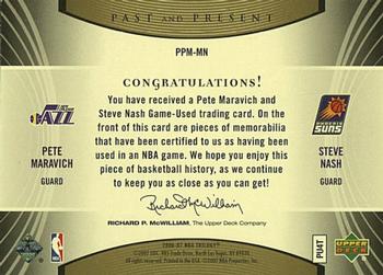 2006-07 Upper Deck Trilogy - Generations Past and Present Memorabilia #PPM--MN Pete Maravich / Steve Nash Back