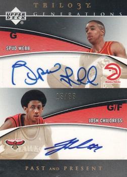 2006-07 Upper Deck Trilogy - Generations Past and Present Signatures #PPS-WC Spud Webb / Josh Childress Front