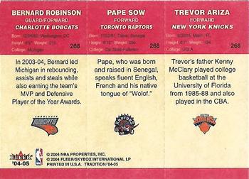 2004-05 Fleer Tradition #268 Bernard Robinson / Pape Sow / Trevor Ariza Back
