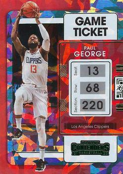 2021-22 Panini Contenders - Game Ticket Green Ice #32 Paul George Front