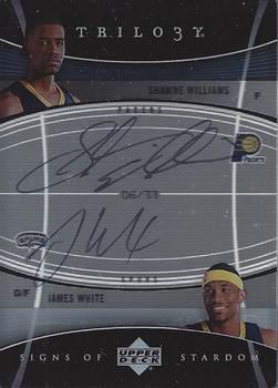 2006-07 Upper Deck Trilogy - Signs of Stardom Dual #SOS-WW Shawne Williams / James White Front