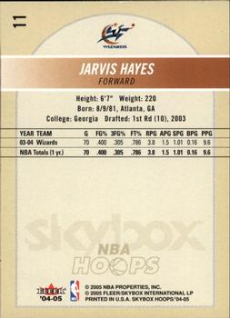 2004-05 Hoops #11 Jarvis Hayes Back