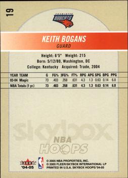 2004-05 Hoops #19 Keith Bogans Back