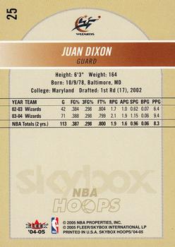 2004-05 Hoops #25 Juan Dixon Back