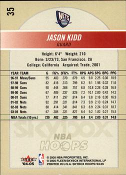 2004-05 Hoops #35 Jason Kidd Back
