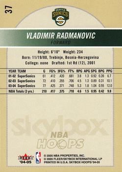 2004-05 Hoops #37 Vladimir Radmanovic Back
