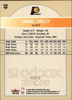 2004-05 Hoops #40 Jamaal Tinsley Back