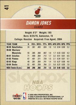 2004-05 Hoops #41 Damon Jones Back