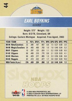 2004-05 Hoops #44 Earl Boykins Back