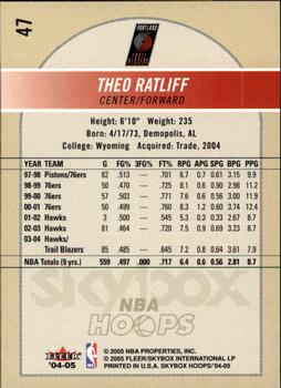 2004-05 Hoops #47 Theo Ratliff Back