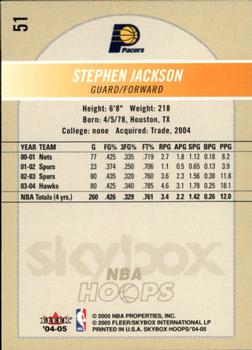 2004-05 Hoops #51 Stephen Jackson Back