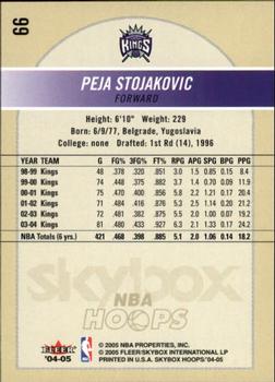 2004-05 Hoops #66 Peja Stojakovic Back