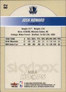 2004-05 Hoops #82 Josh Howard Back