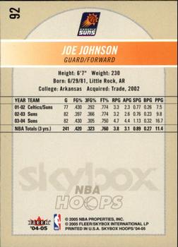 2004-05 Hoops #92 Joe Johnson Back