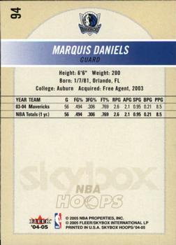 2004-05 Hoops #94 Marquis Daniels Back