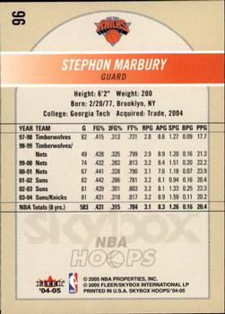 2004-05 Hoops #96 Stephon Marbury Back