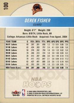 2004-05 Hoops #100 Derek Fisher Back