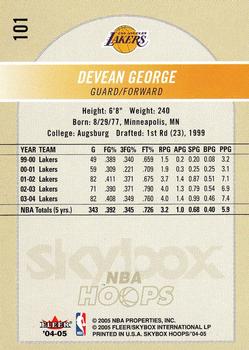 2004-05 Hoops #101 Devean George Back
