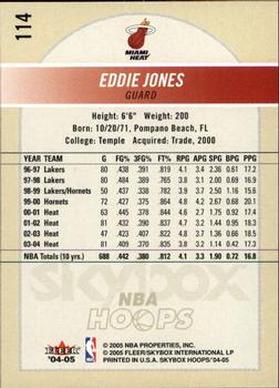 2004-05 Hoops #114 Eddie Jones Back