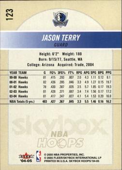 2004-05 Hoops #123 Jason Terry Back