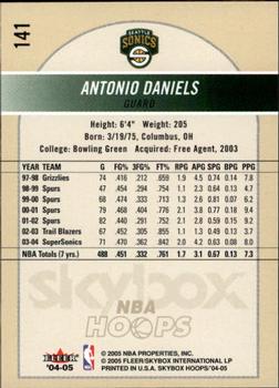 2004-05 Hoops #141 Antonio Daniels Back