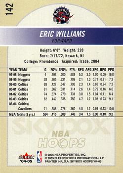 2004-05 Hoops #142 Eric Williams Back