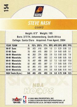 2004-05 Hoops #154 Steve Nash Back
