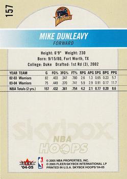 2004-05 Hoops #157 Mike Dunleavy Back