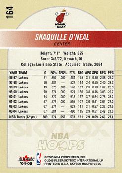 2004-05 Hoops #164 Shaquille O'Neal Back