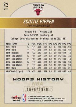 2004-05 Hoops #172 Scottie Pippen Back