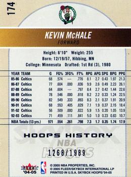 2004-05 Hoops #174 Kevin McHale Back