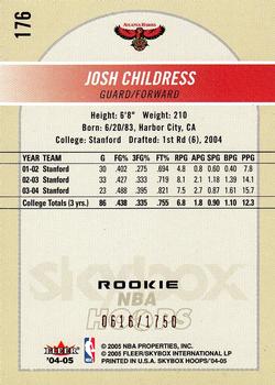 2004-05 Hoops #176 Josh Childress Back