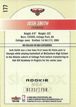 2004-05 Hoops #177 Josh Smith Back