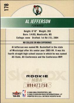 2004-05 Hoops #178 Al Jefferson Back