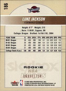 2004-05 Hoops #186 Luke Jackson Back