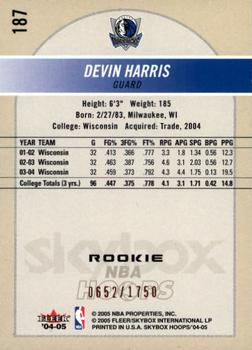 2004-05 Hoops #187 Devin Harris Back
