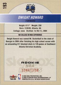 2004-05 Hoops #193 Dwight Howard Back