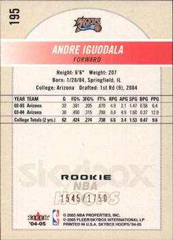 2004-05 Hoops #195 Andre Iguodala Back