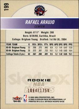 2004-05 Hoops #199 Rafael Araujo Back