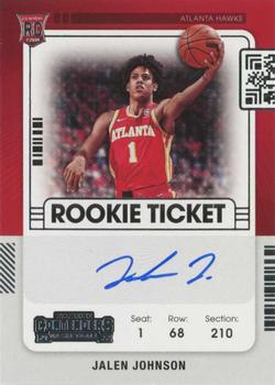 2021-22 Panini Contenders - Rookie Clear Ticket #120 Jalen Johnson Front