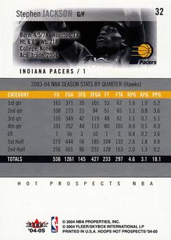 2004-05 Hoops Hot Prospects #32 Stephen Jackson Back